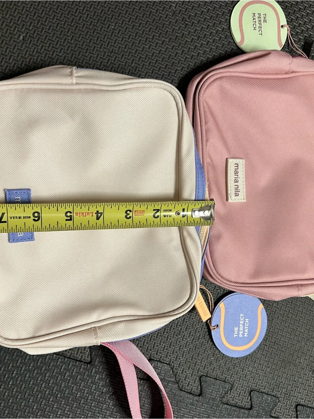 maria nila Pink and Cream Travel Toiletry Bag Set